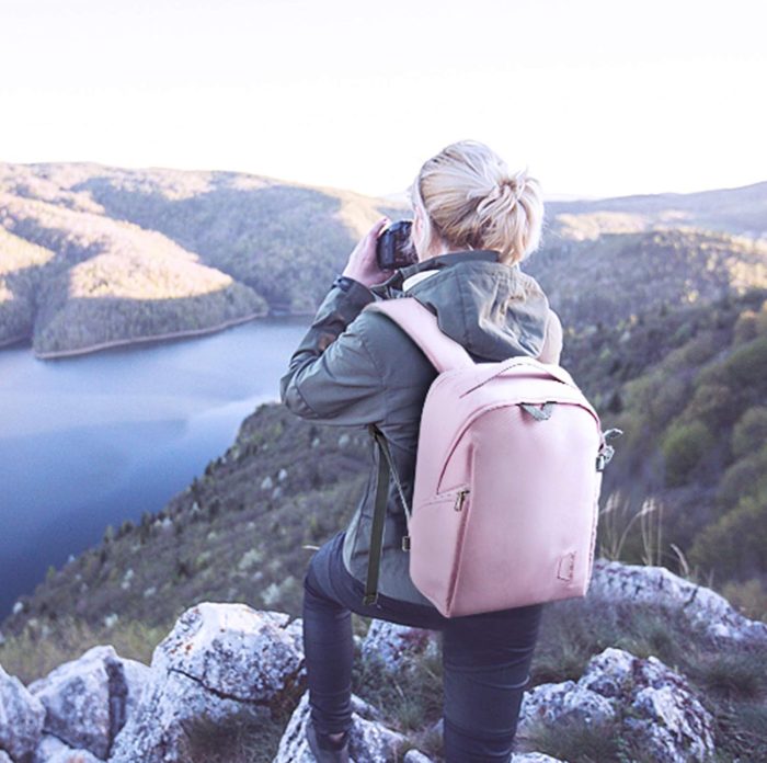 BAGSMART Camera Bag, Camera Backpack, DSLR SLR Camera Case Fits 13.3 Inch Laptop, Waterproof Photography Backpacks with Rain Cover Tripod Holder for Women Men, Pink - Image 6